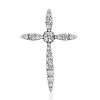 White Gold Diamond Cross Pendant, image 