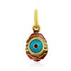 Bright Gilded Silver Enamel Egg Shaped Pendant The Romanov, image 