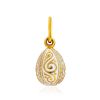 Ornate Gilded Silver Enamel Egg Shaped Pendant The Romanov, image 