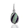 Cute Silver Enamel Egg Pendant The Romanov, image 
