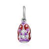 Chic Silver Enamel Egg Pendant The Romanov, image 