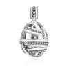 White Enamel Crystal Egg Pendant The Romanov, image 