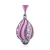 Wonderful Lilac Enamel Egg Shaped Pendant With iolite And Crystal The Romanov, image 