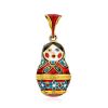 Colorful Enamel Matryoshka Egg Pendant The Romanov, image 
