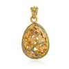 Floral Design Gilded Silver Egg Shaped Pendant The Romanov, image 