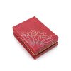 Floral Print Red Cardboard Gift Box, image 