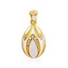 Chic Gilded Silver Enamel Egg Shaped Pendant The Romanov, image 