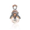 Fabulous Silver Pearl Egg Shaped Pendant The Romanov, image 