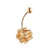 Stylish Gilded Silver Navel Piercing, image 