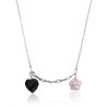 Cute Silver Necklace With Amber And Pearl Pendants The Palazzo, image 