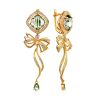 Romantic Design Gilded Silver Green Amethyst Earrings, image 