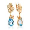 Classy Blue Topaz Drop Earrings, image 