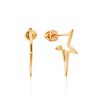 Trendy Gilded Silver Star Shaped Stud Earrings, image 
