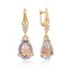Luminous Blue Quartz Drop Earrings, image 