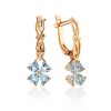 Refined Gilded Silver Topaz Dangles, image 