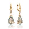 Gilded Silver Blue Quartz Drop Earrings, image 