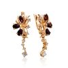 Bright Gilded Silver Garnet Earrings, image 