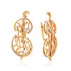 Fabulous Cello Motif Gilded Silver Earrings, image 