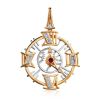 Designer Gilded Silver Dial Motif Pendant, image 