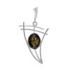 Sailboat Motif Silver Amber Pendant The Nautica, image 
