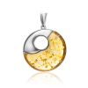 Luminous Lemon Amber Round Pendant The Sunrise, image 