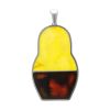Stylish Two Tone Amber Matryoshka® Pendant, image 