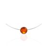 Simplistic Silver Wire Amber Necklace The Palazzo, image 