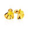 Glossy Gilded Silver Amber Stud Earrings The Palazzo, image 