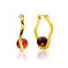 Curvaceous Gilded Silver Amber Hoop Earrings The Palazzo, image 