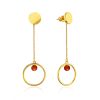 Geometric Design Gilded Silver Chain Drop Earrings The Palazzo, image 