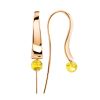 Designer Rose Plated Silver Amber Hook Earrings The Palazzo, image 