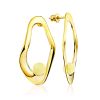Fluid Form Gilded Silver Amber Stud Earrings The Palazzo, image 