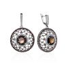 Filigree Silver Smoky Quartz Dangle Earrings, image 