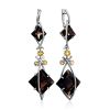 Gorgeous Silver Smoky Quartz Dangle Earrings, image 