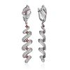 Chic Two Tone Crystal Dangle Earrings, image 