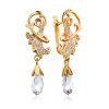 Chic Gilded Silver Crystal Earrings, image 