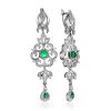 Filigree Silver Agate Dangle Earrings, image 
