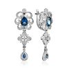 Gorgeous Silver Topaz Drop Earrings, image 