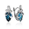Elegant Silver Topaz Earrings, image 
