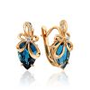 Bright Blue Topaz Earrings, image 