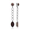 Gorgeous Silver Smoky Quartz Dangle Earrings, image 