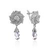 Chic Silver Crystal Earrings, image 