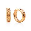 Chunky Gilded Silver Hoop Earrings, image 
