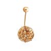 Bubble Motif Gilded Silver Navel Piercing, image 