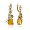 Exquisite Gilded Silver Zultanite Dangle Earrings, image 
