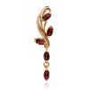 Chic Gilded Silver Garnet Pendant, image 