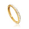 Sleek Slender White Enamel Ring, Ring Size: 6.5 / 17, image 