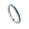 Chic Silver Enamel Ring, Ring Size: 8 / 18, image 
