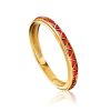 Slender Gilded Silver Enamel Ring, Ring Size: 6.5 / 17, image 