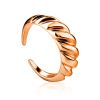 Rose Gold Plated Silver Adjustable Ring The Liquid, Ring Size: Adjustable, image 